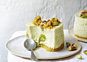 Cheesecakes pistaches et fleur d’oranger